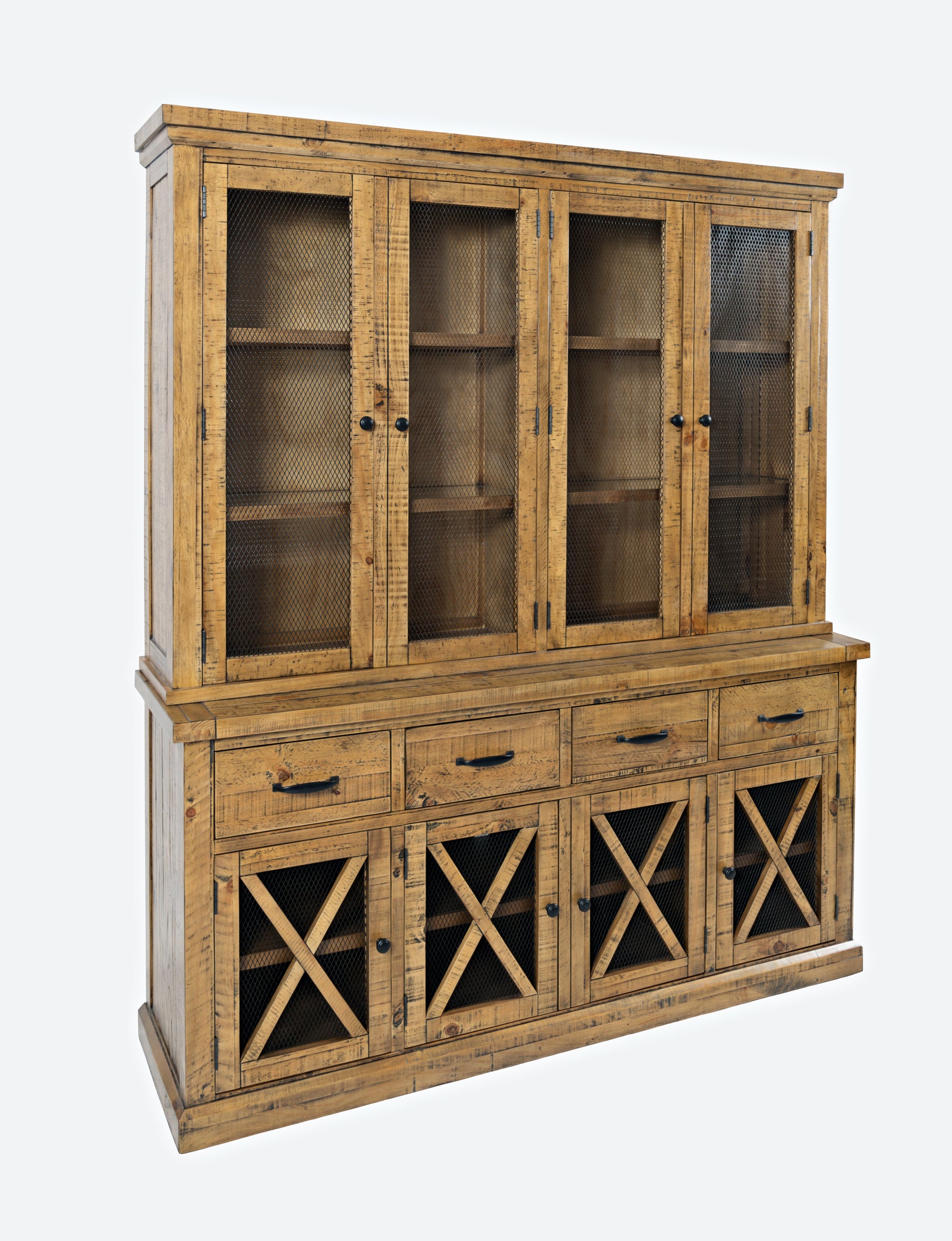 Telluride Gold Hutch Server w/ Light - Ornate Home