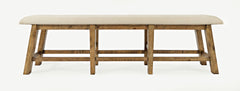 Telluride Gold Trestle Dining Table w/ 6 Stools, Bench - Ornate Home