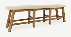 Telluride Gold Trestle Dining Table w/ 6 Stools, Bench - Ornate Home