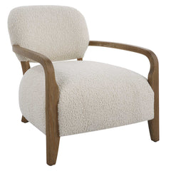 Telluride White Natural Shearling Accent Chair - Ornate Home