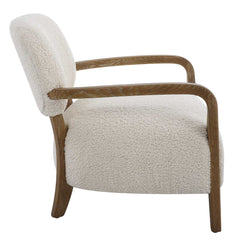 Telluride White Natural Shearling Accent Chair - Ornate Home