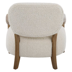 Telluride White Natural Shearling Accent Chair - Ornate Home