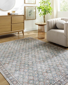 Telma Medium Green Washable Area Rug - Ornate Home