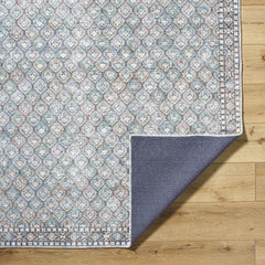 Telma Medium Green Washable Area Rug - Ornate Home