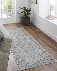 Telma Medium Green Washable Area Rug - Ornate Home