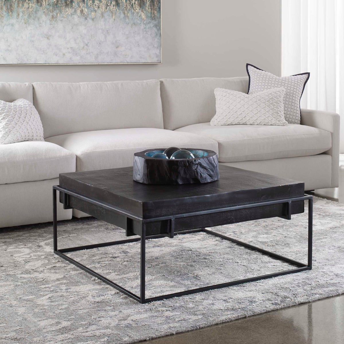 Telone Black Modern Coffee Table - Ornate Home