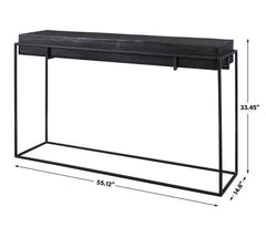 Telone Black Modern Console Table - Ornate Home