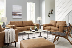 Telora Caramel Sofa, Loveseat, Chair and Ottoman - Ornate Home