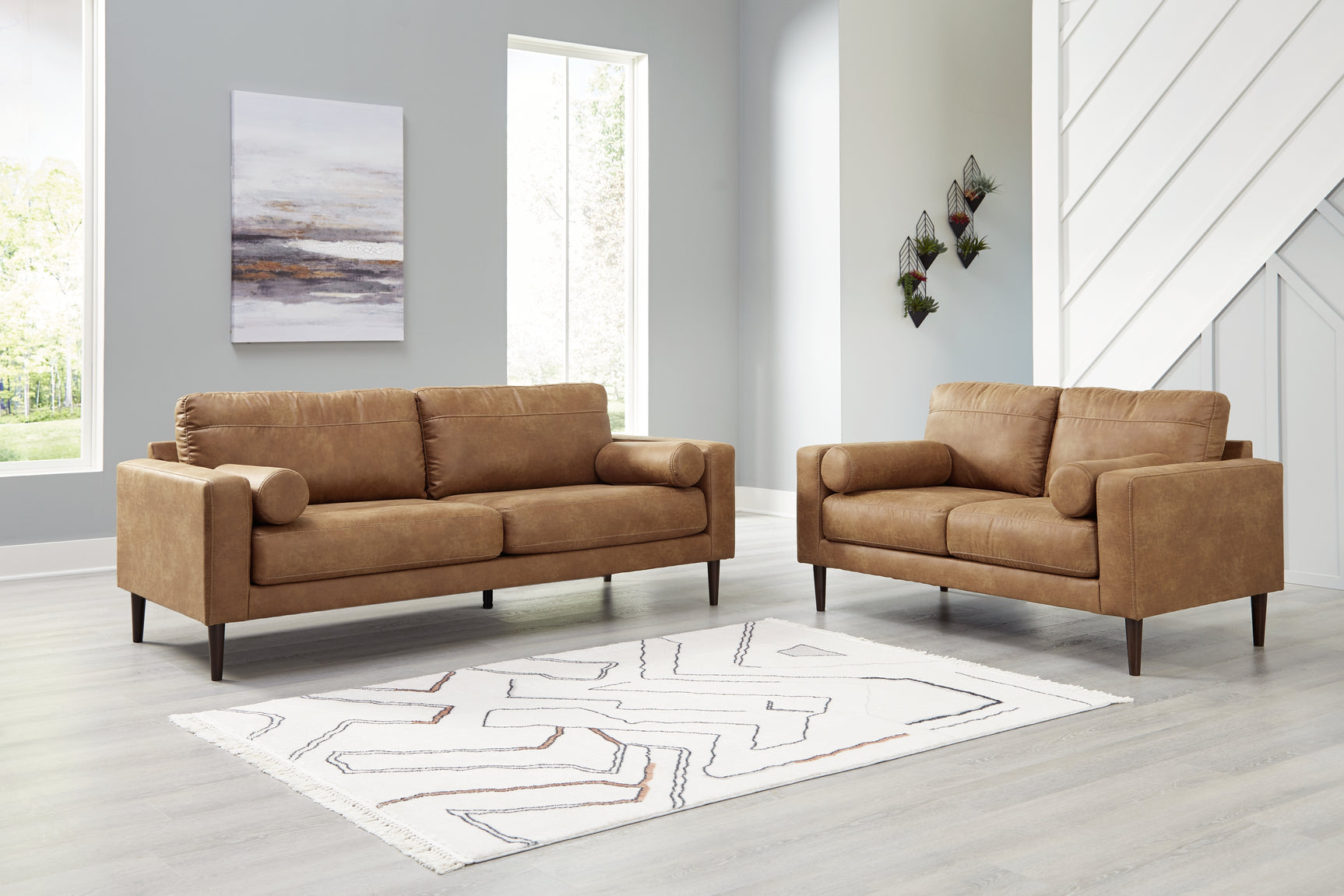 Telora Caramel Sofa and Loveseat - Ornate Home