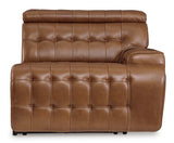 Temmpton Chocolate 2-Piece Power Reclining Sectional Loveseat - Ornate Home