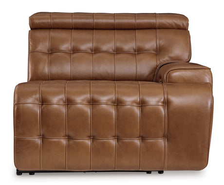 Temmpton Chocolate 2-Piece Power Reclining Sectional Loveseat - Ornate Home