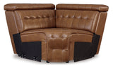 Temmpton Chocolate 3-Piece Corner Power Reclining Sectional Sofa - Ornate Home