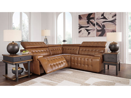 Temmpton Chocolate 3-Piece Corner Power Reclining Sectional Sofa - Ornate Home