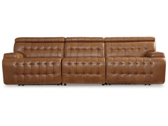Temmpton Chocolate 3-Piece Power Reclining Sectional Sofa - Ornate Home