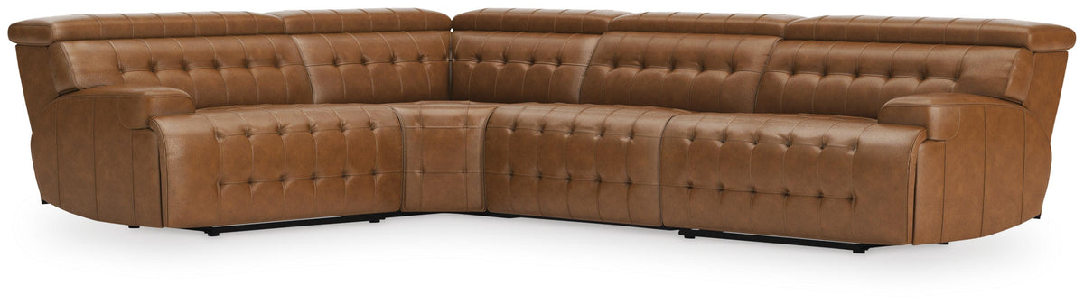 Temmpton Chocolate 4-Piece Reclining Sectional - Ornate Home