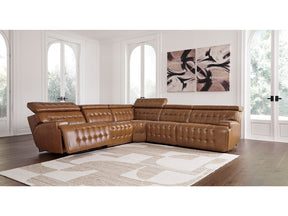 Temmpton Chocolate 5-Piece Power Reclining Sectional (Online Special Price) - Ornate Home