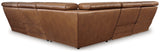 Temmpton Chocolate 5-Piece Power Reclining Sectional - Ornate Home