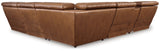Temmpton Chocolate 6-Piece Power Reclining Sectional - Ornate Home