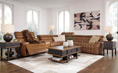Temmpton Chocolate 6-Piece Power Reclining Sectional - Ornate Home
