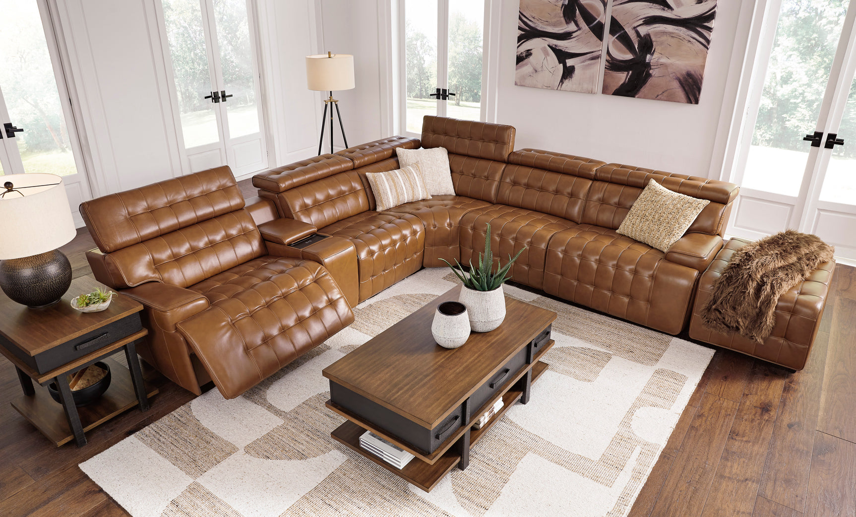 Temmpton Chocolate Oversized Accent Ottoman - Ornate Home