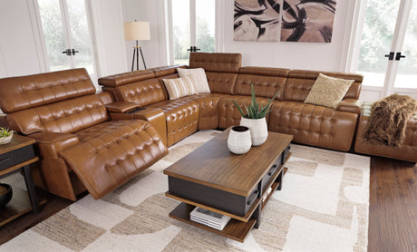 Temmpton Chocolate Oversized Accent Ottoman - Ornate Home