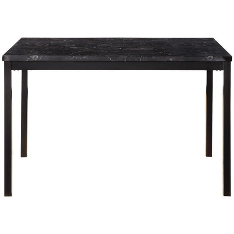 Tempe Black Marble-Top Dining Table - Ornate Home