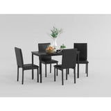 Tempe Black Marble-Top Dining Table - Ornate Home