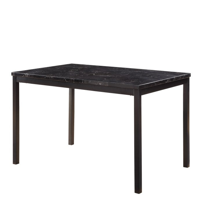 Tempe Black Marble-Top Dining Table - Ornate Home