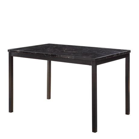 Tempe Black Marble-Top Dining Table - Ornate Home