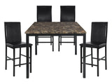 Tempe Brown / Black 5-piece Counter Dinig Table Set - Ornate Home