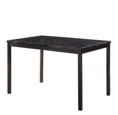 Tempe Dark Brown / Black 5-piece Dinig Table Set - Ornate Home