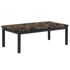 Tempe Rich Faux Marble/Black 3-Piece Pack Occasional Set - Ornate Home