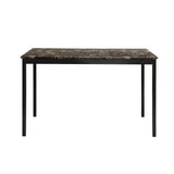 Tempe Rich Faux Marble/Black/Brown Writing Desk and Chair - Ornate Home