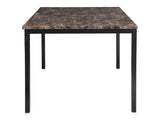 Tempe Richly Hued Brown Faux Marble Top Counter Height Table - Ornate Home