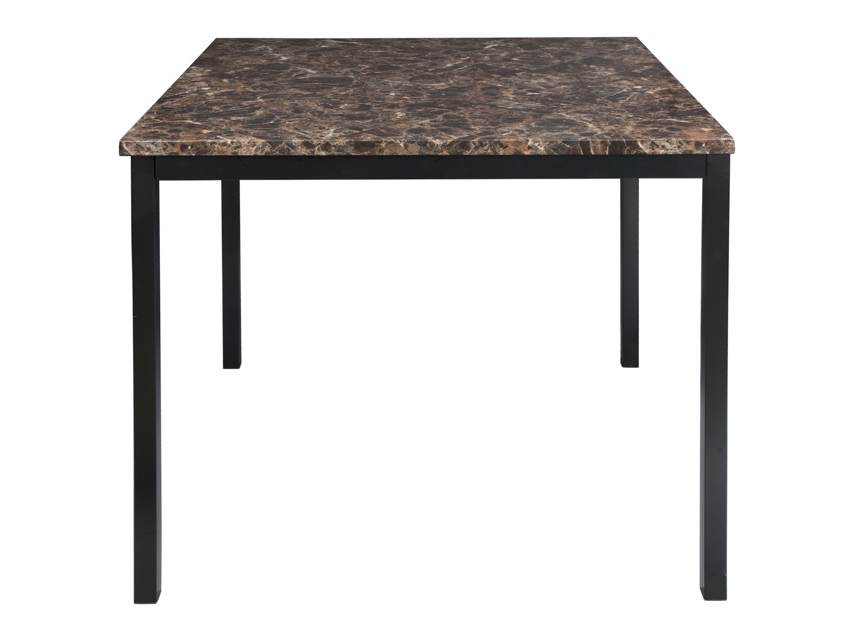 Tempe Richly Hued Brown Faux Marble Top Counter Height Table - Ornate Home