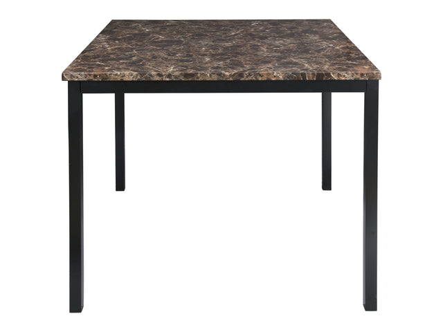 Tempe Richly Hued Brown Faux Marble Top Counter Height Table - Ornate Home