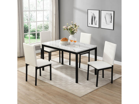 Tempe White Metal Chair (Set of 4) - Ornate Home