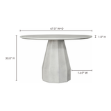 Templo Antique White Outdoor Dining Table - Ornate Home