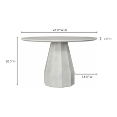 Templo Antique White Outdoor Dining Table - Ornate Home