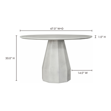 Templo Antique White Outdoor Dining Table - Ornate Home