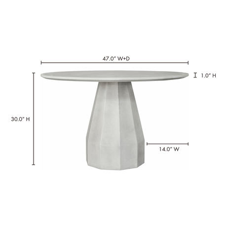 Templo Antique White Outdoor Dining Table - Ornate Home