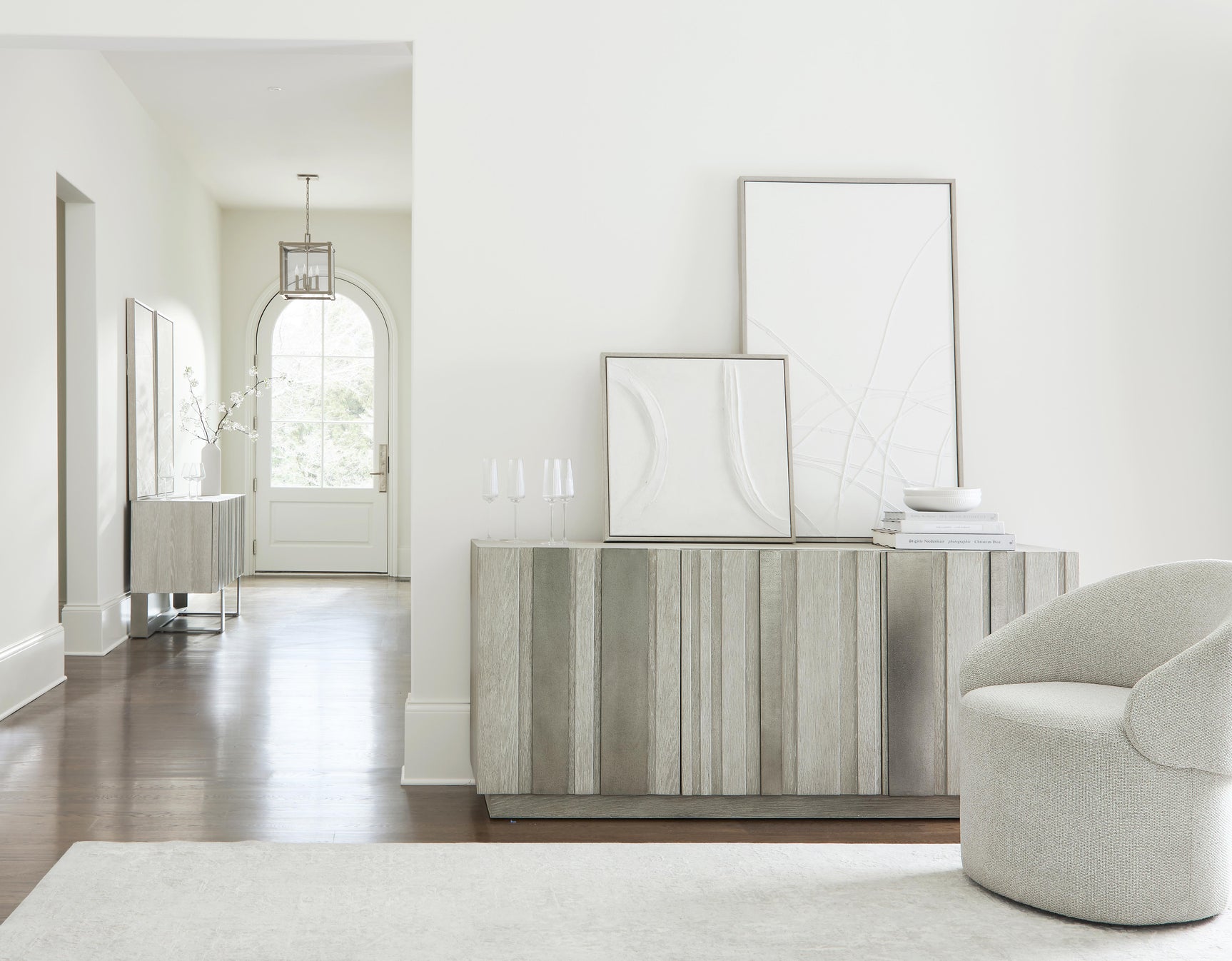 Tempo Light Beige Arm Chair - Ornate Home