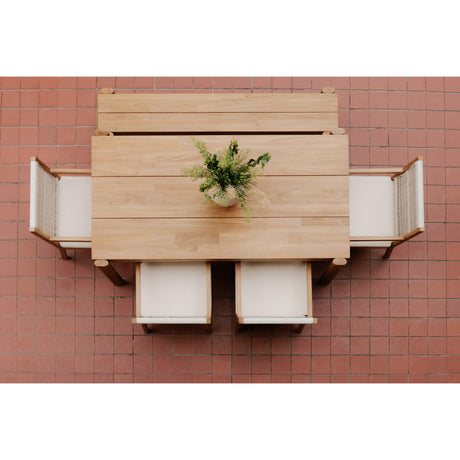 Tempo Natural Outdoor Dining Bench - Ornate Home
