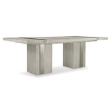 Tempo Satin Nickel Dining Table - Ornate Home