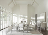 Tempo Satin Nickel Dining Table - Ornate Home