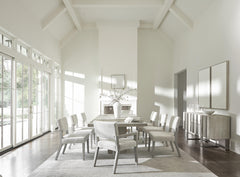 Tempo Satin Nickel Dining Table - Ornate Home