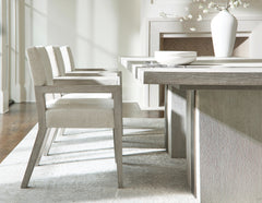 Tempo Satin Nickel Dining Table - Ornate Home