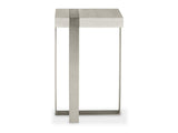 Tempo Satin Nickel/Larza Accent Table - Ornate Home