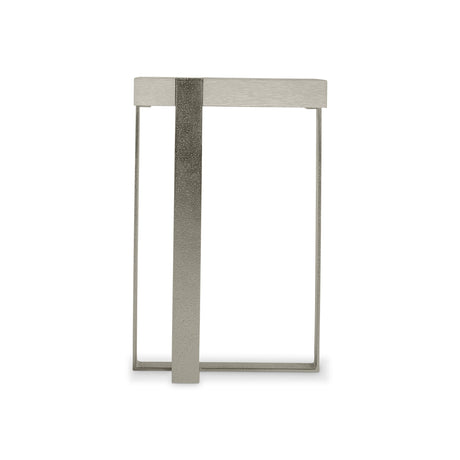 Tempo Satin Nickel/Larza Accent Table - Ornate Home