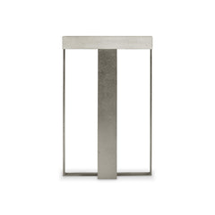 Tempo Satin Nickel/Larza Accent Table - Ornate Home
